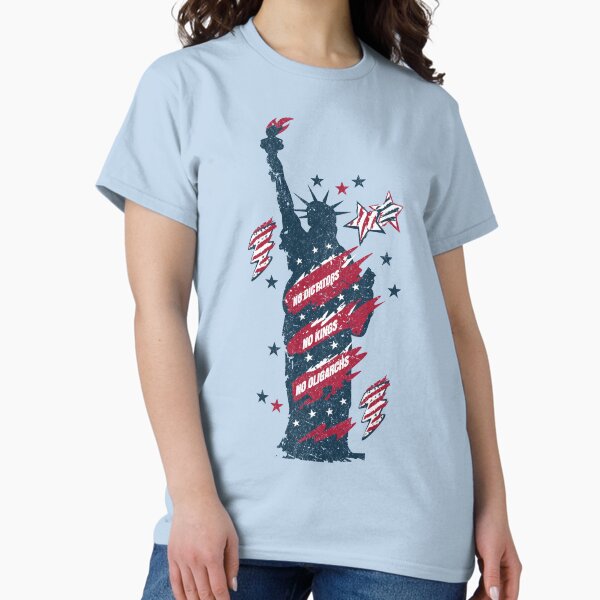 Item preview, No Dictators No Kings No Oligarchs Statue of Liberty Political Protest Art designed and sold by darkskydelights.