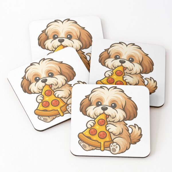 Item preview, Cute Shih Tzu Eating Pizza designed and sold by k3rstman1.