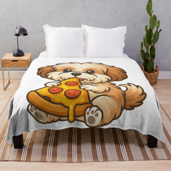Item preview, Cute Shih Tzu Eating Pizza designed and sold by k3rstman1.