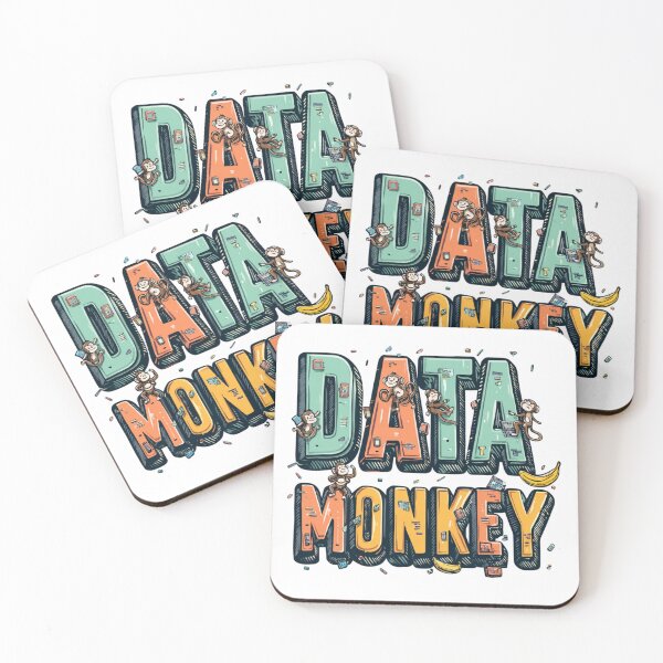 Item preview, Data Monkey – Funny Tech Typography designed and sold by MelaDizayn.