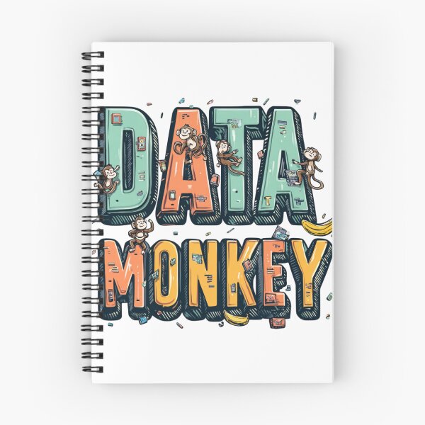 Item preview, Data Monkey – Funny Tech Typography designed and sold by MelaDizayn.