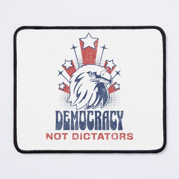 Item preview, Democracy Not Dictators American Eagle Political Protest Art designed and sold by darkskydelights.