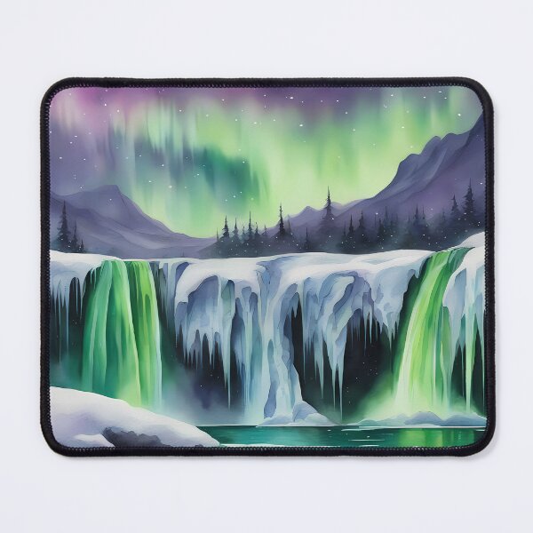 Item preview, Two Waterfalls with Aurora designed and sold by CalmnessbyChoice.