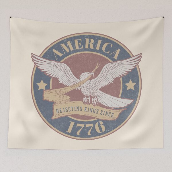 Item preview, Rejecting Kings in America Since 1776 No Kings No Dictators in the USA Political Protest Art designed and sold by darkskydelights.