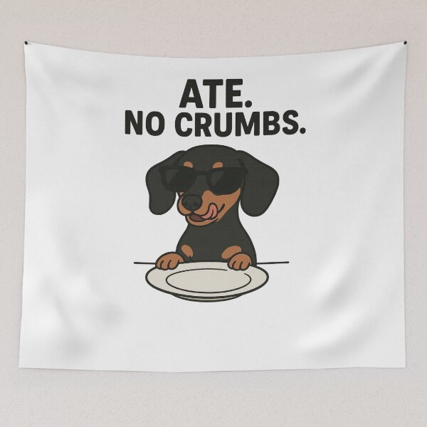 Item preview, Ate. No Crumbs. Weiner Dog Black designed and sold by Heritagix.