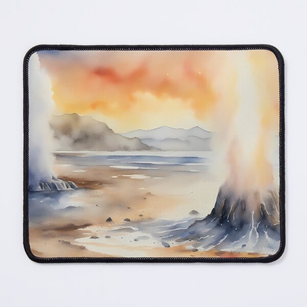 Item preview, Two Natural Geysers by Lake designed and sold by CalmnessbyChoice.