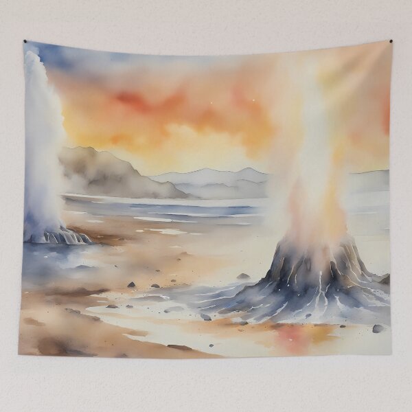 Item preview, Two Natural Geysers by Lake designed and sold by CalmnessbyChoice.