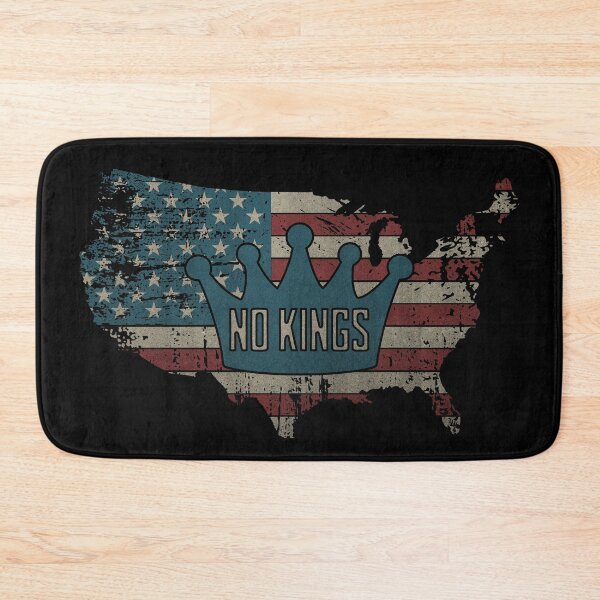 Item preview, No Kings in the USA American Flag Crown Political Protest Art designed and sold by darkskydelights.
