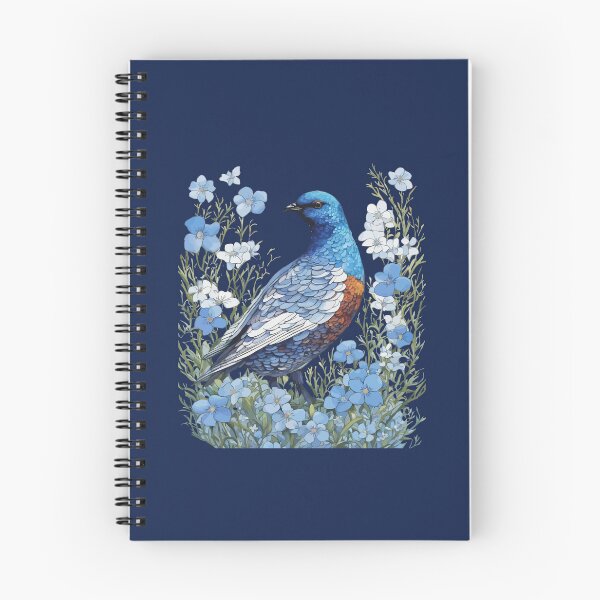 Item preview, Willow Ptarmigan Grouse And Forget-Me-Nots designed and sold by taiche.