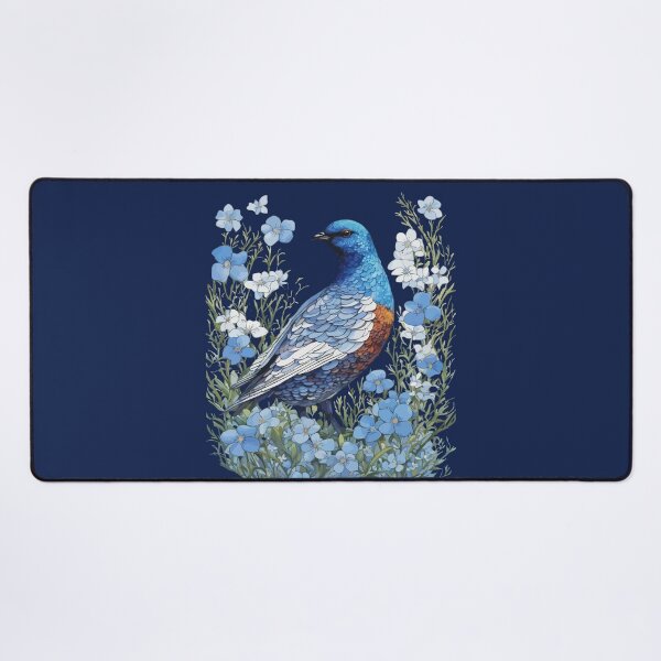 Item preview, Willow Ptarmigan Grouse And Forget-Me-Nots designed and sold by taiche.
