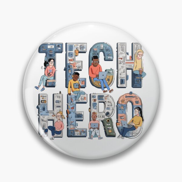 Artikelvorschau, Tech Hero – Modernes Cartoon-Typografie-Design mit IT-Thema entworfen und verkauft von MelaDizayn.