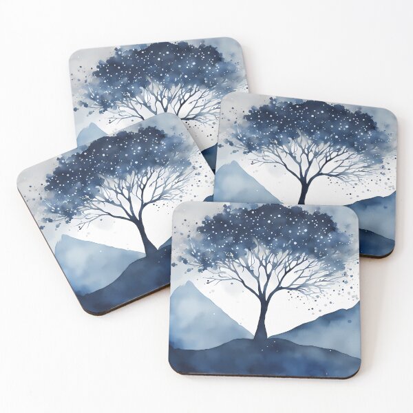 Item preview, Blue Silhouette Tree designed and sold by CalmnessbyChoice.