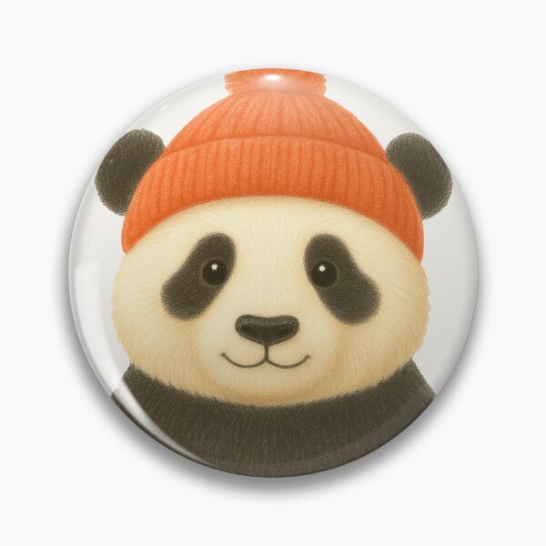 Item preview, Panda in Red Knit Beanie designed and sold by Patternicity.
