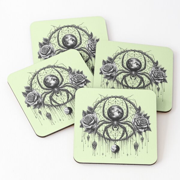 Item preview, Gothic fantasy spider in black and white designed and sold by LoneAngel.