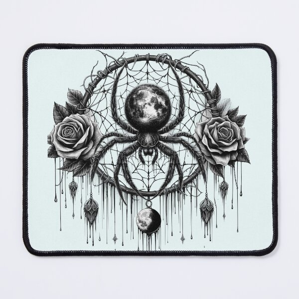 Item preview, Gothic fantasy spider in black and white designed and sold by LoneAngel.