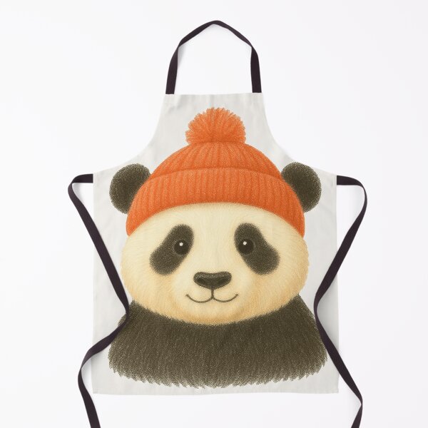 Item preview, Panda in Red Knit Beanie designed and sold by Patternicity.