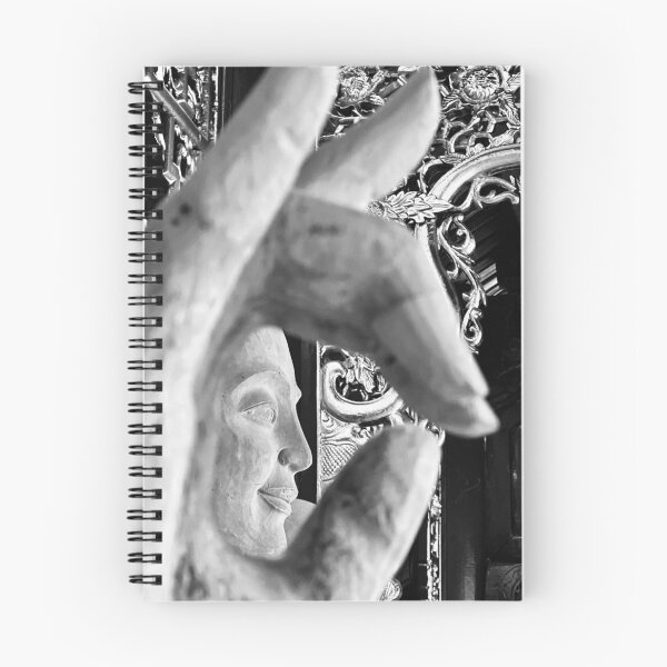 Item preview, Buddha Face Framed by Hand - Black and White Photograph designed and sold by KCMagrath.