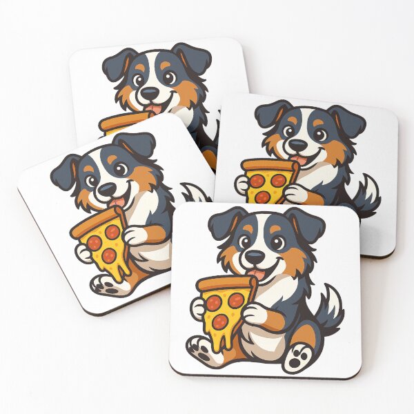 Item preview, Cute Australian Shepherd Eating Pizza designed and sold by k3rstman1.