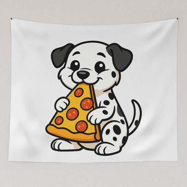 Item preview, Cute Dalmatian Eating Pizza designed and sold by k3rstman1.