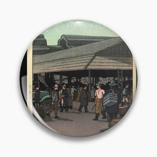 Item preview, Chuo Shijo (The Central Market) by Hasui Kawase | Japanese Urban Poster | Japandi Wall Art | Traditional Market Scene designed and sold by artofuniverse.