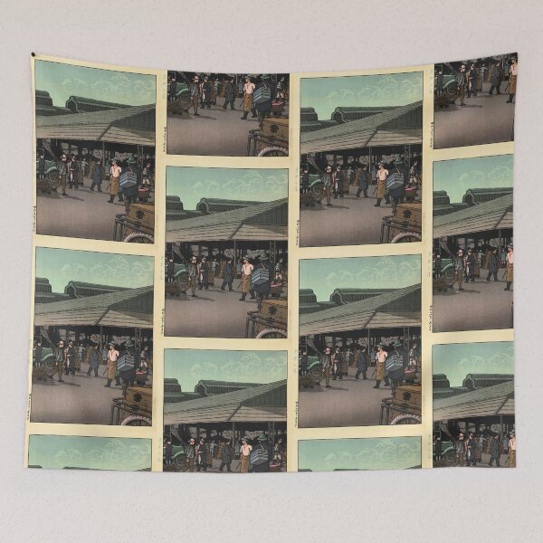 Item preview, Chuo Shijo (The Central Market) by Hasui Kawase | Japanese Urban Poster | Japandi Wall Art | Traditional Market Scene designed and sold by artofuniverse.