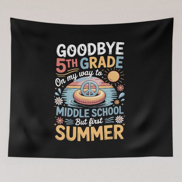 Item preview, Goodbye 5th Grade Hello Middle School Summer Vibes designed and sold by Ledadi.
