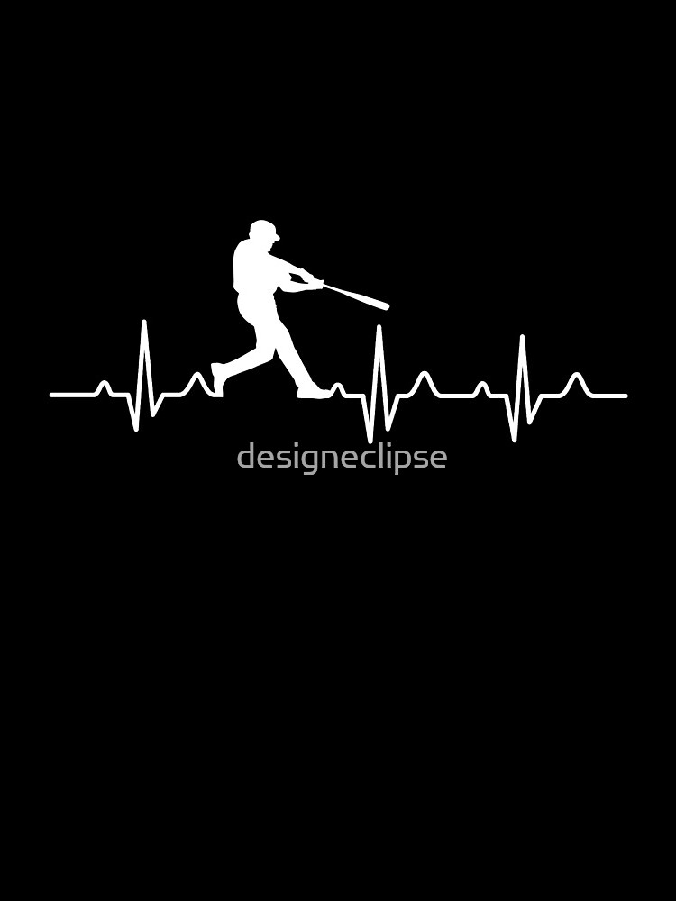 Thumbnail 3 of 3, Drawstring Bag, Baseball Player Heartbeat designed and sold by designeclipse.