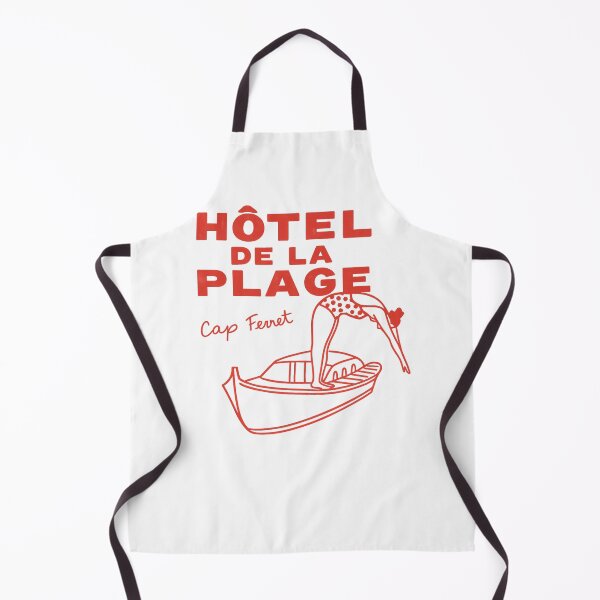 Item preview, French Coastal Hotel Retro Beach Print designed and sold by weirdfishes123.