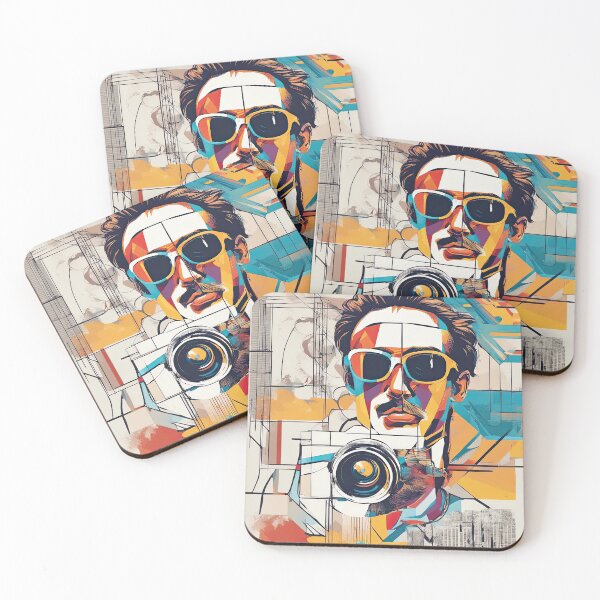 Item preview, Colorful Geometric Portrait of a Photographer designed and sold by RNphoto.