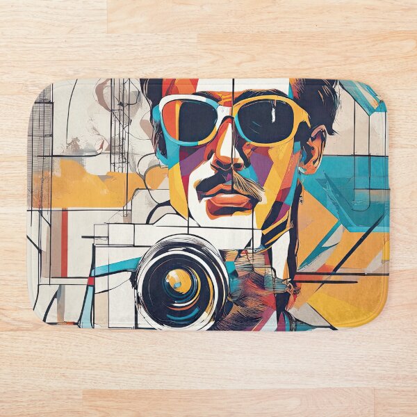Item preview, Colorful Geometric Portrait of a Photographer designed and sold by RNphoto.