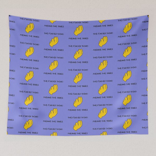 Item preview, The finger thing means the taxes designed and sold by cubiclecoma.