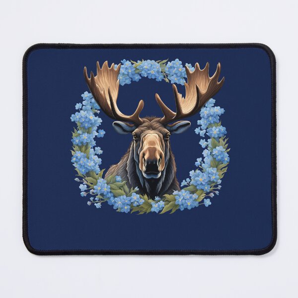 Item preview, Moose And Alaska Alpine Myosotis Flowers designed and sold by taiche.