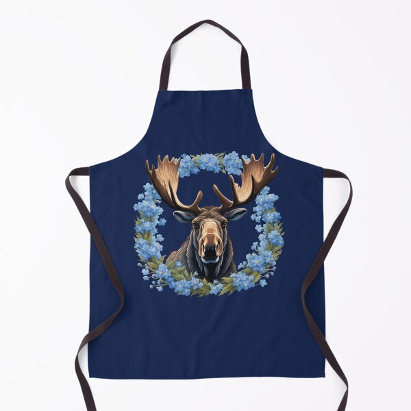 Item preview, Moose And Alaska Alpine Myosotis Flowers designed and sold by taiche.