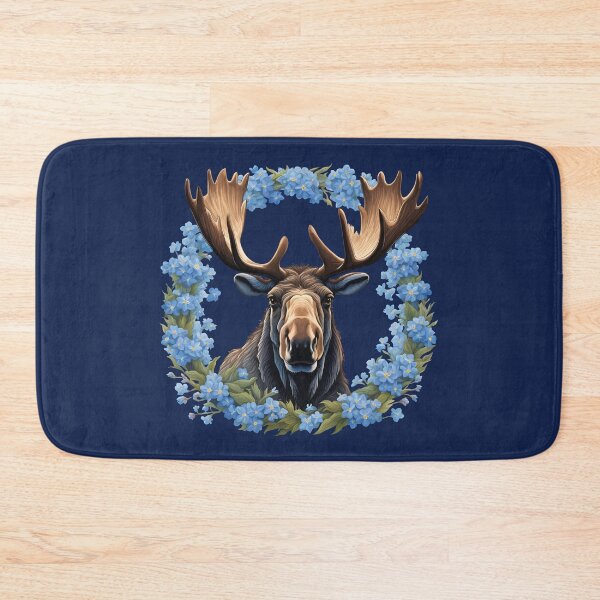 Item preview, Moose And Alaska Alpine Myosotis Flowers designed and sold by taiche.