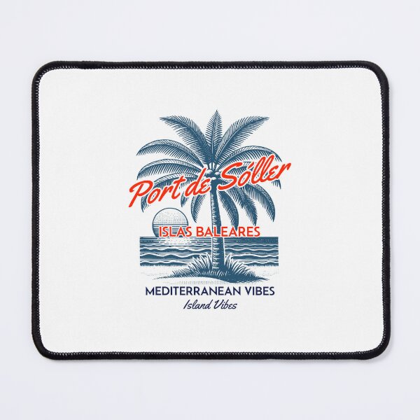 Item preview, Port de Sóller Mallorca – Nostalgic retro design with palm trees for holidays & prints designed and sold by GabbyKI261.