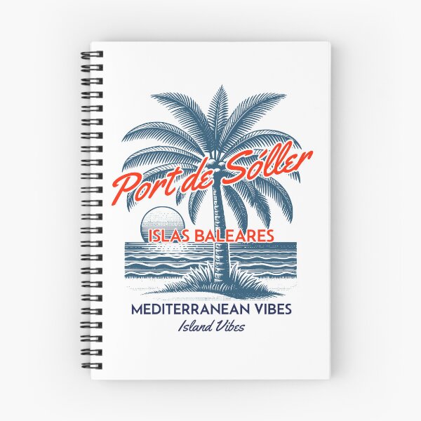 Item preview, Port de Sóller Mallorca – Nostalgic retro design with palm trees for holidays & prints designed and sold by GabbyKI261.