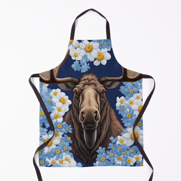 Item preview, Moose And Alaska Forget-Me-Not Flowers designed and sold by taiche.