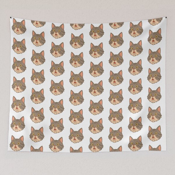 Item preview, Surprised Maine Coon Face – Fluffy Cartoon Cat Expression designed and sold by FriskySloths.