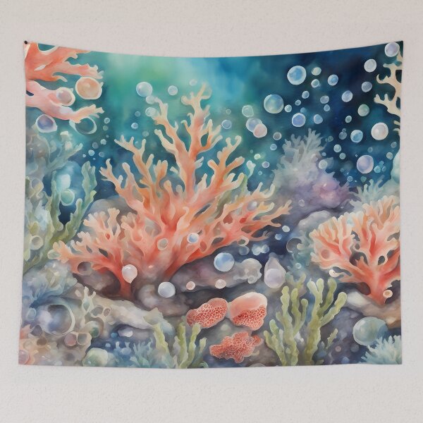 Item preview, Underwater Coral Reef and Bubbles designed and sold by CalmnessbyChoice.