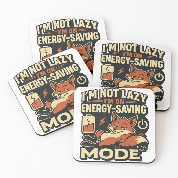 Item preview, Energy Saving Mode Activated – Funny Lazy Mood T-Shirt designed and sold by LuckyFoxMerch.