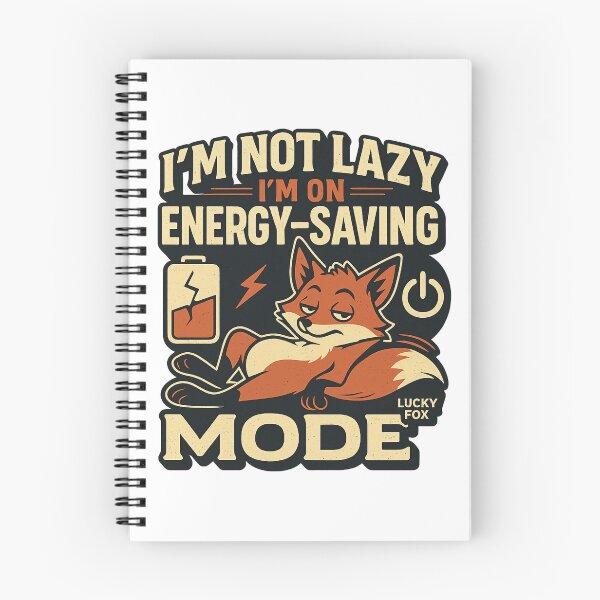 Item preview, Energy Saving Mode Activated – Funny Lazy Mood T-Shirt designed and sold by LuckyFoxMerch.