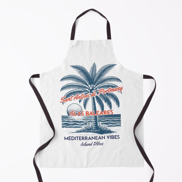 Item preview, Sant Antoni de Portmany Ibiza – Retro design in Mediterranean style with palm trees designed and sold by GabbyKI261.