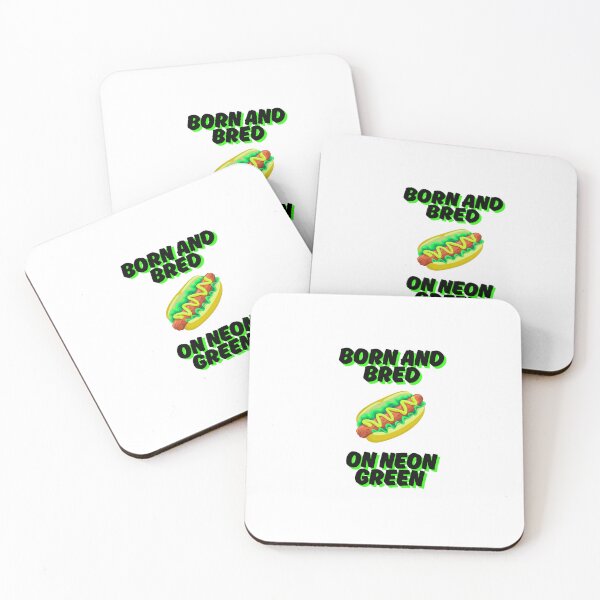 Item preview, Born and Bred on Neon Green | Chicago Relish | Chicago Hot Dogs  designed and sold by Scrappy Gardeners.