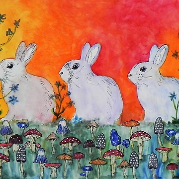 Artwork thumbnail, Rabbit, Rabbit, Rabbit by SandAppleArt