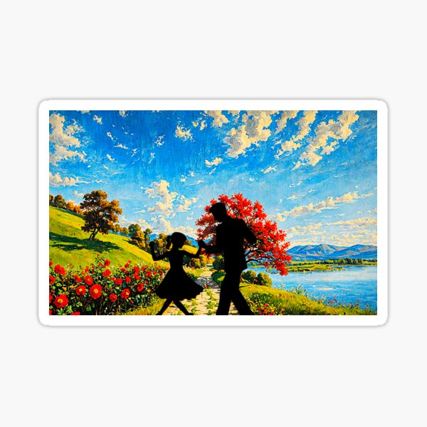 Father and Daughter Sticker
