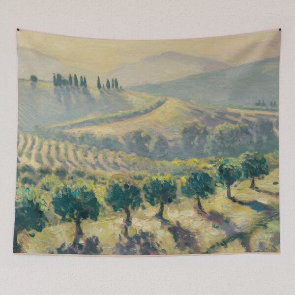 Item preview, Tranquil French Countryside | Impressionist Landscape Art Print  designed and sold by CARRAANN.