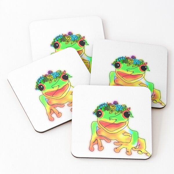 Item preview, Cute Frog with Flower Crown – animalzinhats designed and sold by Ashley’sAnimalz.