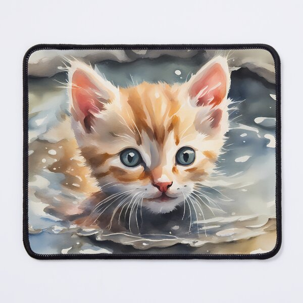 Item preview, Cute Kitten in Puddle designed and sold by CalmnessbyChoice.