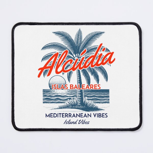 Item preview, Alcúdia Mallorca – Retro design with palm tree in Mediterranean style for holidays & summer designed and sold by GabbyKI261.