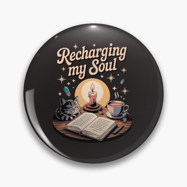 Item preview, Recharging My Soul - Cats Books & Tea - Peaceful Serenity Moments - Cozy Design designed and sold by Moad Fahim.